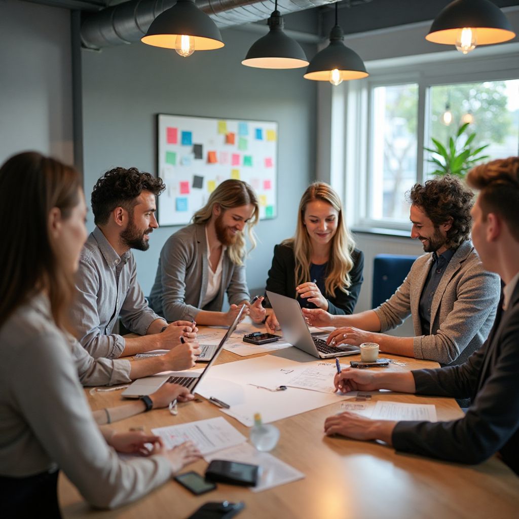 Echipa Strowfbreak în timpul unei sesiuni creative