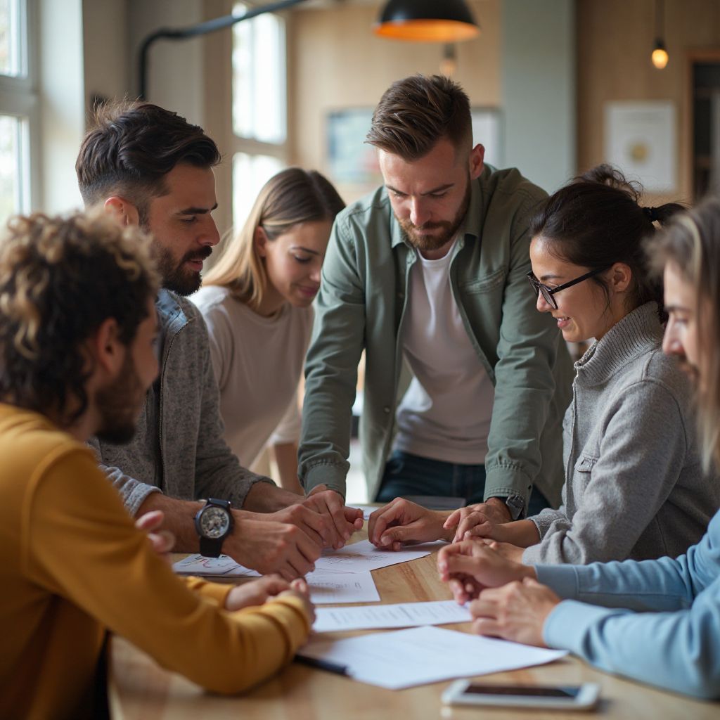 Exerciții de team building