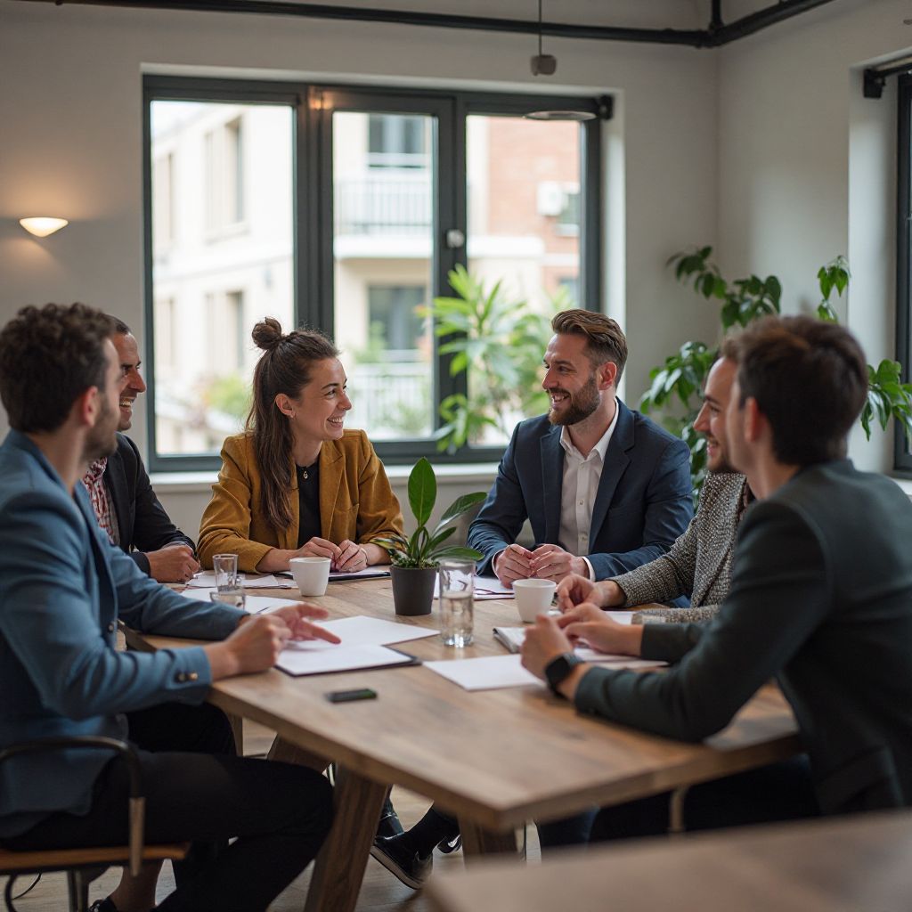 Echipa Strowfbreak într-o sesiune de brainstorming